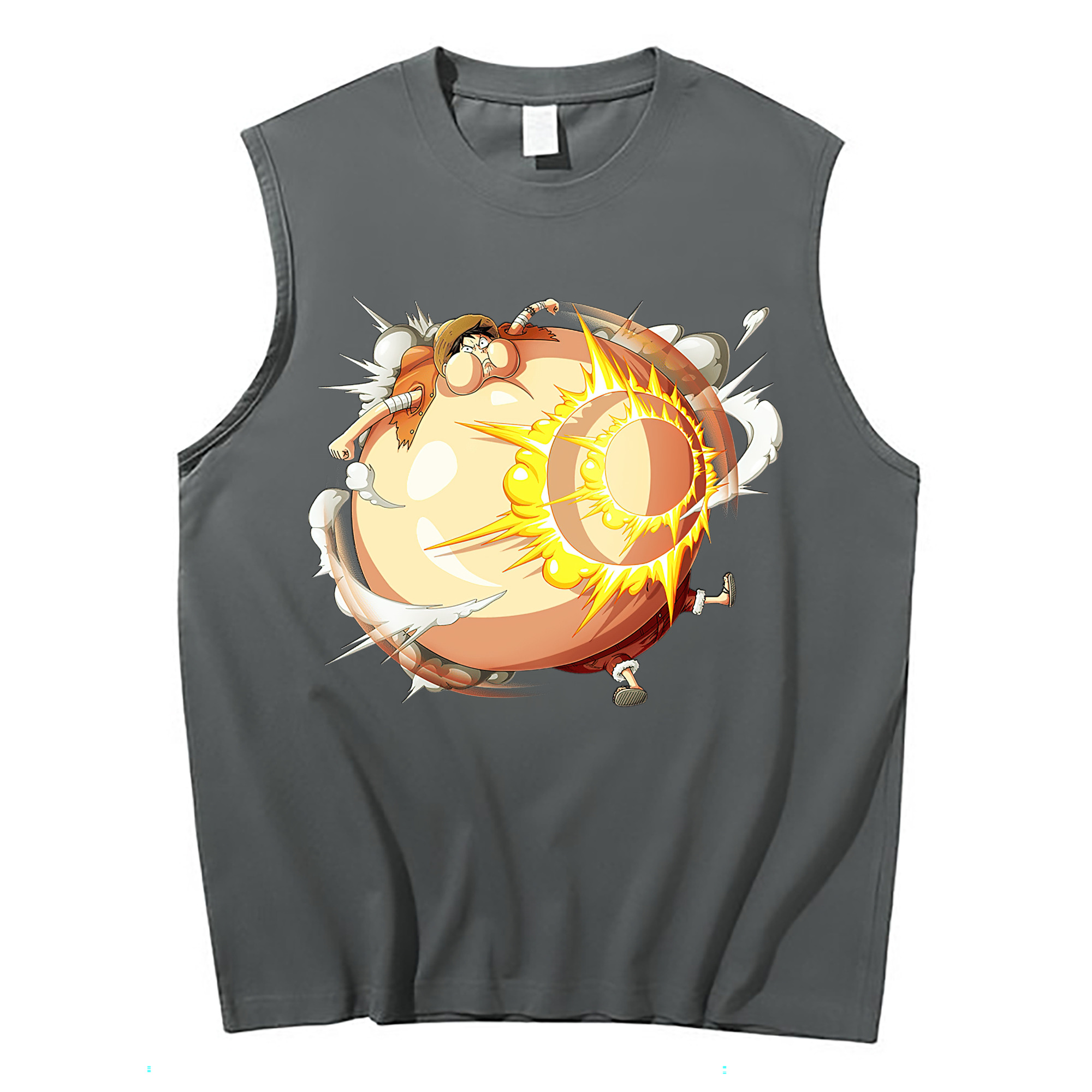 （画像用） ワンピース モンキー・D・ルフィ ONE PIECE Monkey D. Luffy コットン100％タンクトップ（フロントプリント）